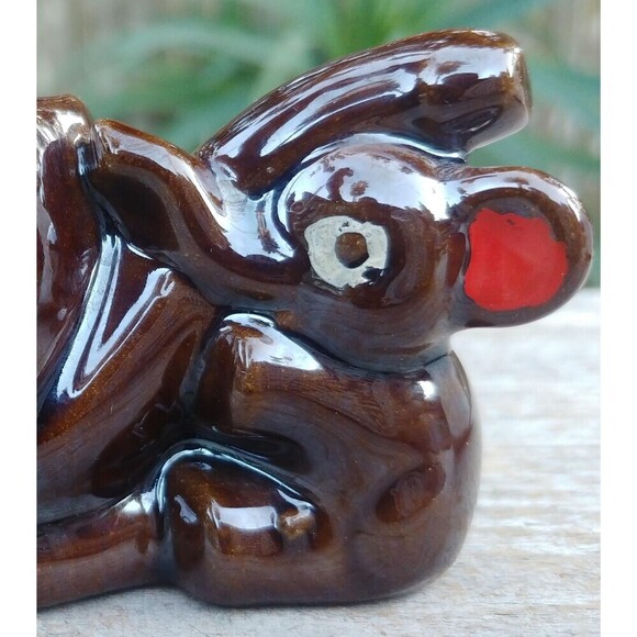 Vintage Ceramic Elephant Ashtray // Pipe Holder - Picture 6 of 10